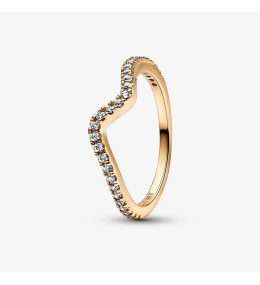 Bague Pandora, Vague scintillante, doré or 585/1000, 162539C01