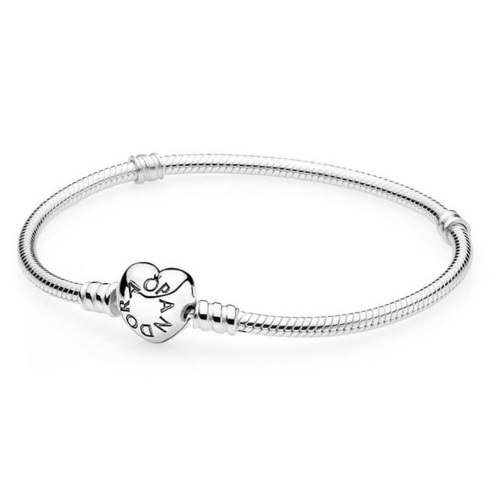 Bracelet à charms Moments en Argent 925/1000e, Fermoir Coeur PANDORA 590719 (16 CM)