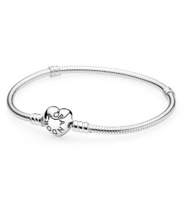 Bracelet à charms Moments en Argent 925/1000e, Fermoir Coeur PANDORA 590719 (16 CM)