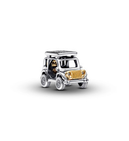 Charm Pandora moments, voiture d'aventure, en argent 925/1000 et métal doré or jaune 585/1000, 763330C01