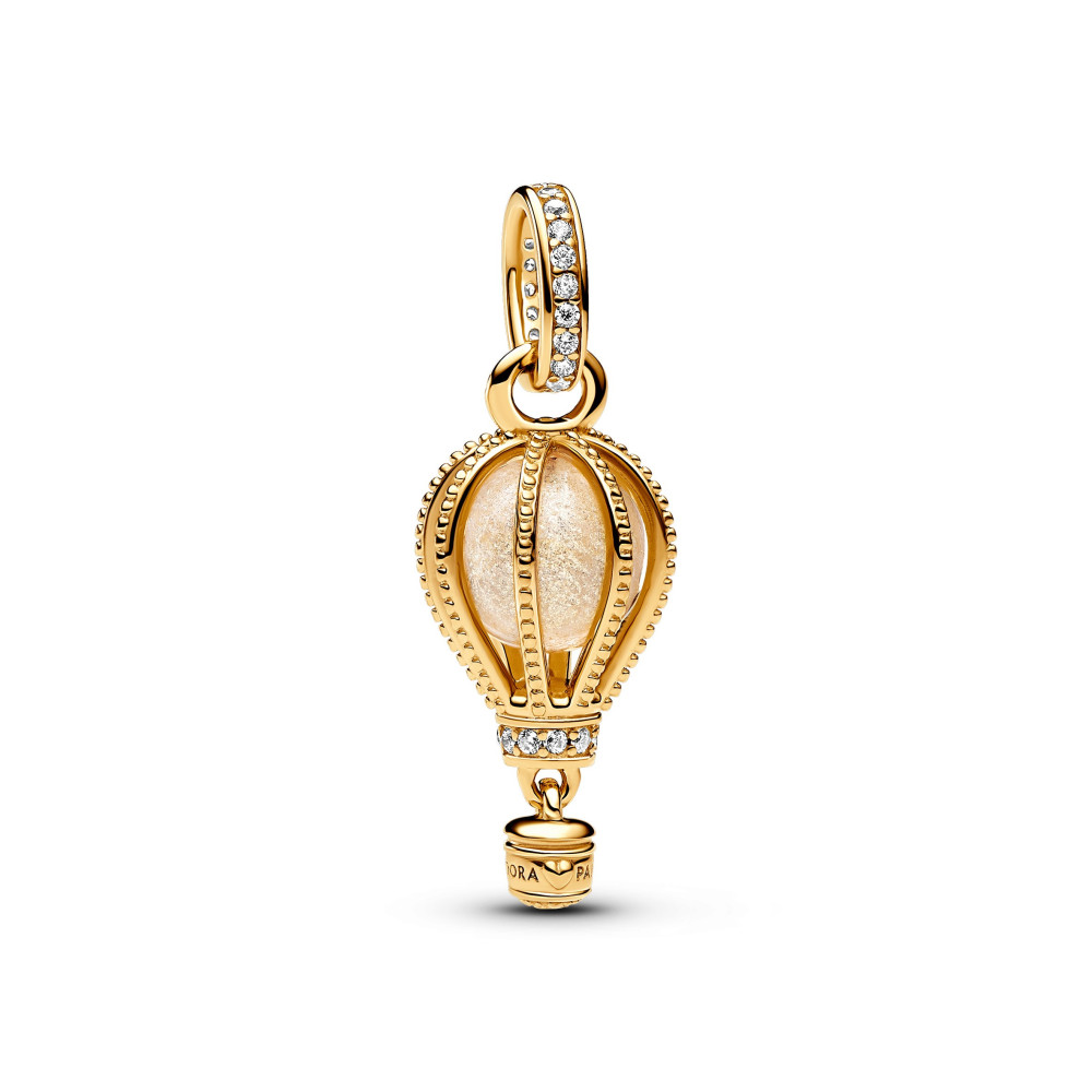 Charm Pendentif Pandora moments, Montgolfière en métal doré or jaune 585/1000, 769434C01