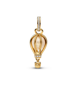 Charm Pendentif Pandora moments, Montgolfière en métal doré or jaune 585/1000, 769434C01