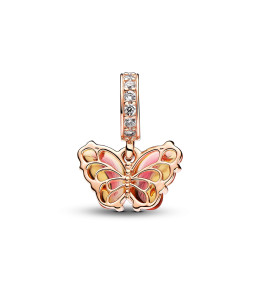 Le Charm Pendentif Pandora moments, papillon en verre de Murano, en métal doré or rose, 782698C01
