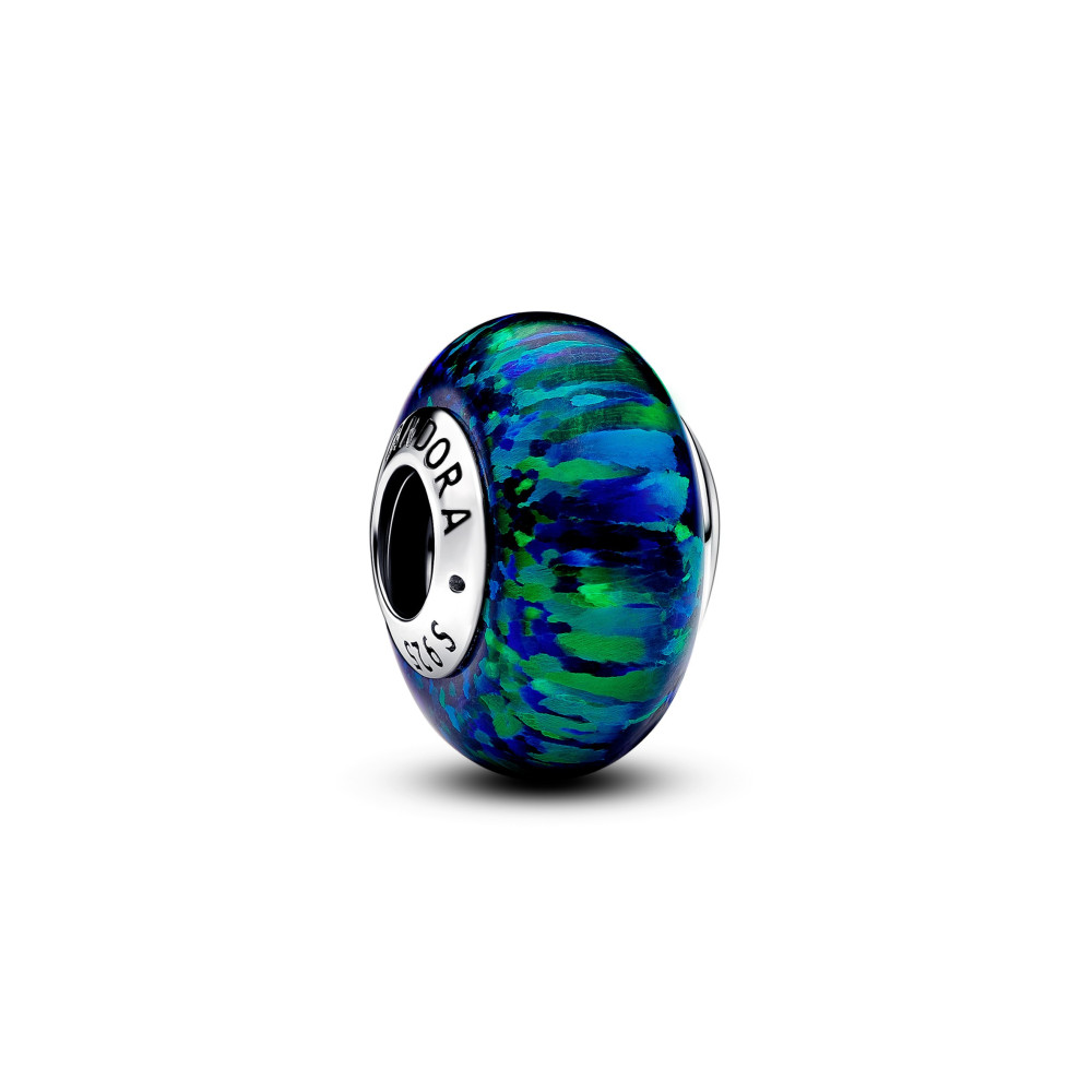Charm Pandora moments, Verre de Murano vert opalescent, Argent 925/1000, 791691C04