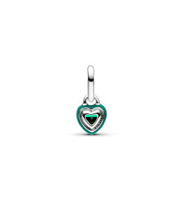 Le Mini Dangle Pandora Me, Coeur chakra vert, en argent 925/1000, 793042C03
