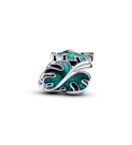 Le Charm Pandora moments, feuille de monstera verte, en argent 925/1000, 793332C01