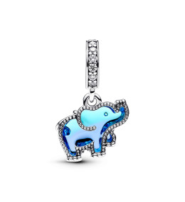 Le Charm Pandora moments, élephant verre de Murano, en argent 925/1000, 793339C01