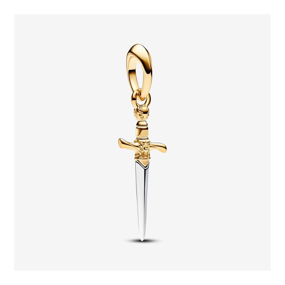 Charm pendentif Pandora, Game of Thrones poignard, en argent 925/1000 et doré or jaune 585/1000, 763142C00