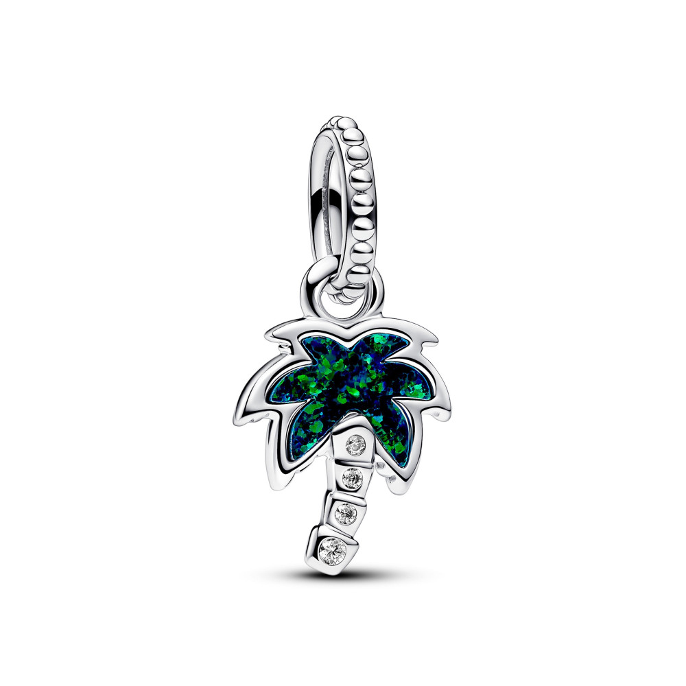Charm Pandora moments pendentif palmier opalescent, en argent 925/1000, 793352C01