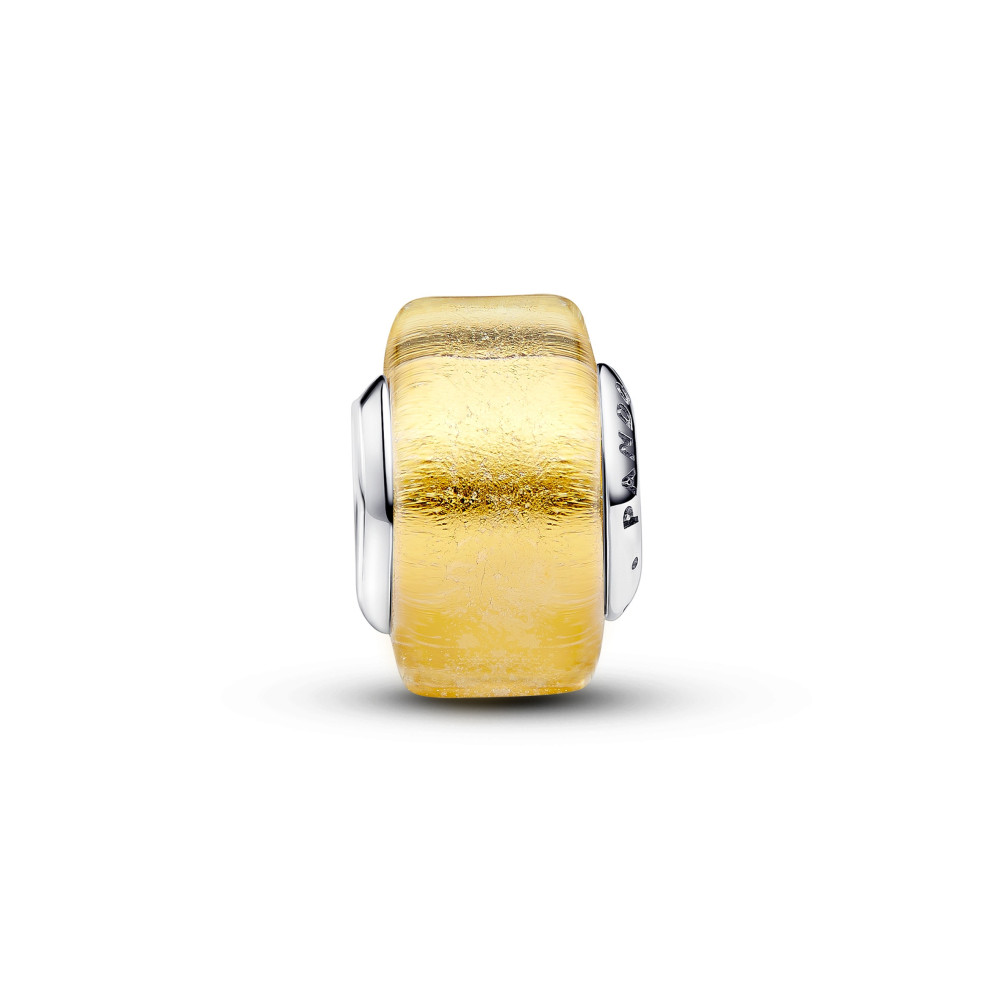 Charm Pandora, Mini Murano feuille d'or, en argent 925/1000, 793353C00