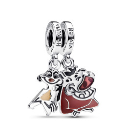 Charm Pandora Disney, Le roi lion, Timon et poumba en argent 925/1000, 793357C01