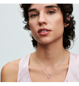 Le Collier Pandora coeur séparable maintenant et pour toujours en argent 925/1000, 393207C00-45