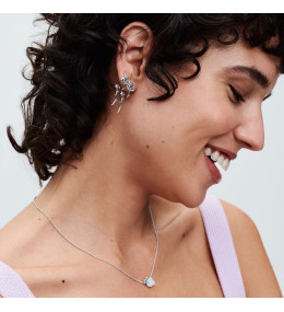 Le Collier Pandora rose blanche en fleur en argent 925/1000, 393206C01-45