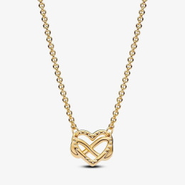 Le Collier Pandora, coeur infini étincelant en doré or jaune 585/1000, 362666C01-50