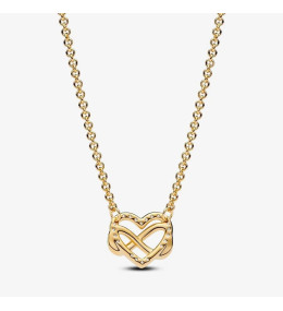 Le Collier Pandora, coeur infini étincelant en doré or jaune 585/1000, 362666C01-50