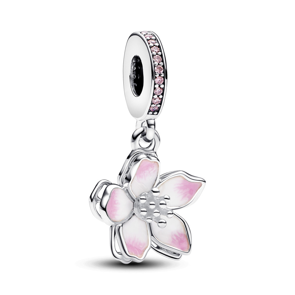 Charm pendentif Pandora moments , fleur de cerisier, en argent 925/1000, 790667C01