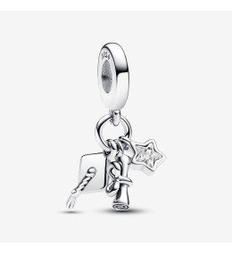 Charm Pandora moments pendentif triple Remise de diplôme 2024, en argent 925/1000, 793240C01