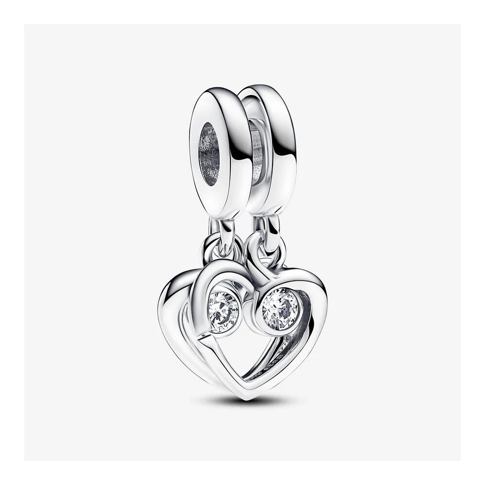 Charm Pandora moments pendentif ,séparable Forever & Always en argent 925/1000, 793232C01