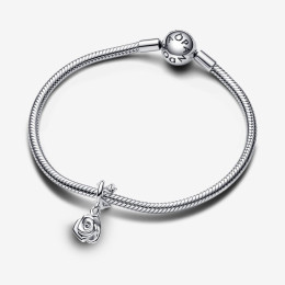 Le Charm Pandora moments pendentif rose blanche en fleur, en argent 925/1000, 793213C00 Le Charm Pandora moments pendentif rose blanche en fleur, en argent 925/1000, 793213C00