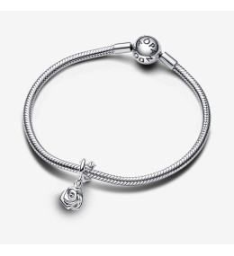 Le Charm Pandora moments pendentif rose blanche en fleur, en argent 925/1000, 793213C00