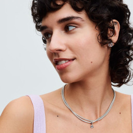 Le Charm Pandora moments pendentif rose blanche en fleur, en argent 925/1000, 793213C00 Le Charm Pandora moments pendentif rose blanche en fleur, en argent 925/1000, 793213C00