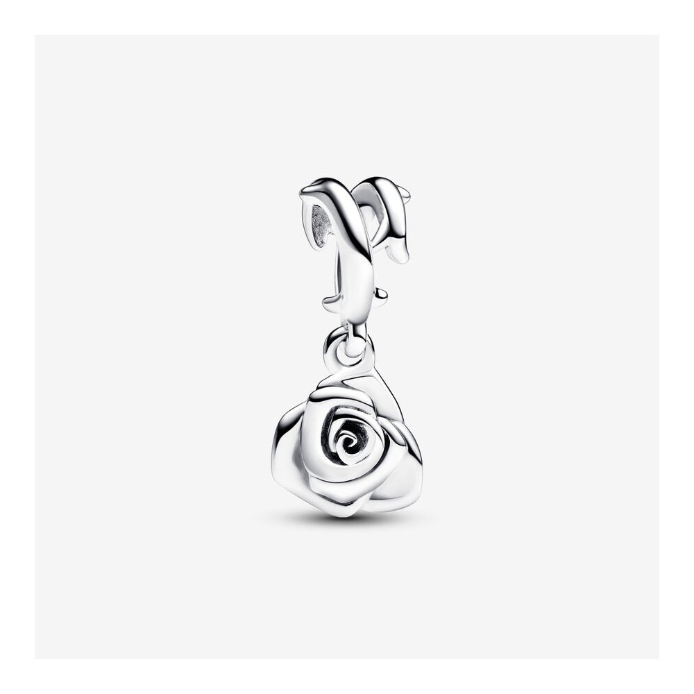 Charm Pandora moments pendentif rose blanche en fleur, en argent 925/1000, 793213C00 Charm Pandora moments pendentif rose blanche en fleur, en argent 925/1000, 793213C00