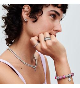 Le Charm Pandora moments Rose, Rose en Fleur, en argent 925/1000, 793212C01