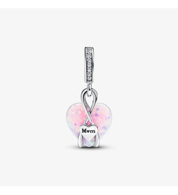 Le Charm Pandora moments pendentif cœur opalescent Maman, en argent 925/1000, 793202C01