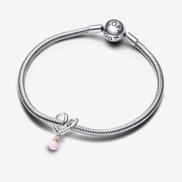 Le Charm Pandora moments cœur enveloppé bicolore Mum, en argent 925/1000, 783242C01