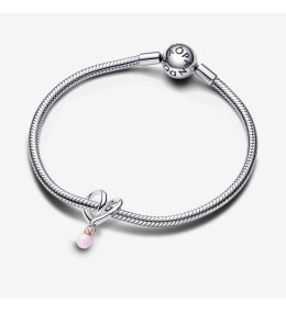Le Charm Pandora moments cœur enveloppé bicolore Mum, en argent 925/1000, 783242C01