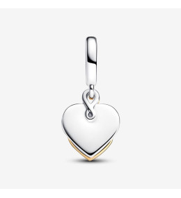 Le Charm Pandora moments double pendentif maman à graver avec diamants cultivés en laboratoire, en argent 925/1000, 763237C01