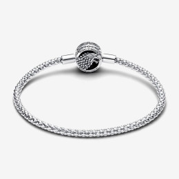 Le Bracelet Maille Cloutée Pandora Moments Game of Thrones Fermoir Emblème de la Maison, en argent 925/1000, 562964C00