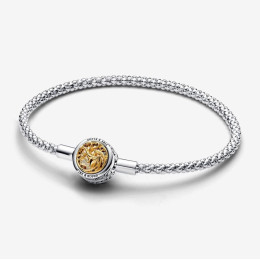 Bracelet Maille Cloutée Pandora Moments Game of Thrones Fermoir Emblème de la Maison, en argent 925/1000, 562964C00