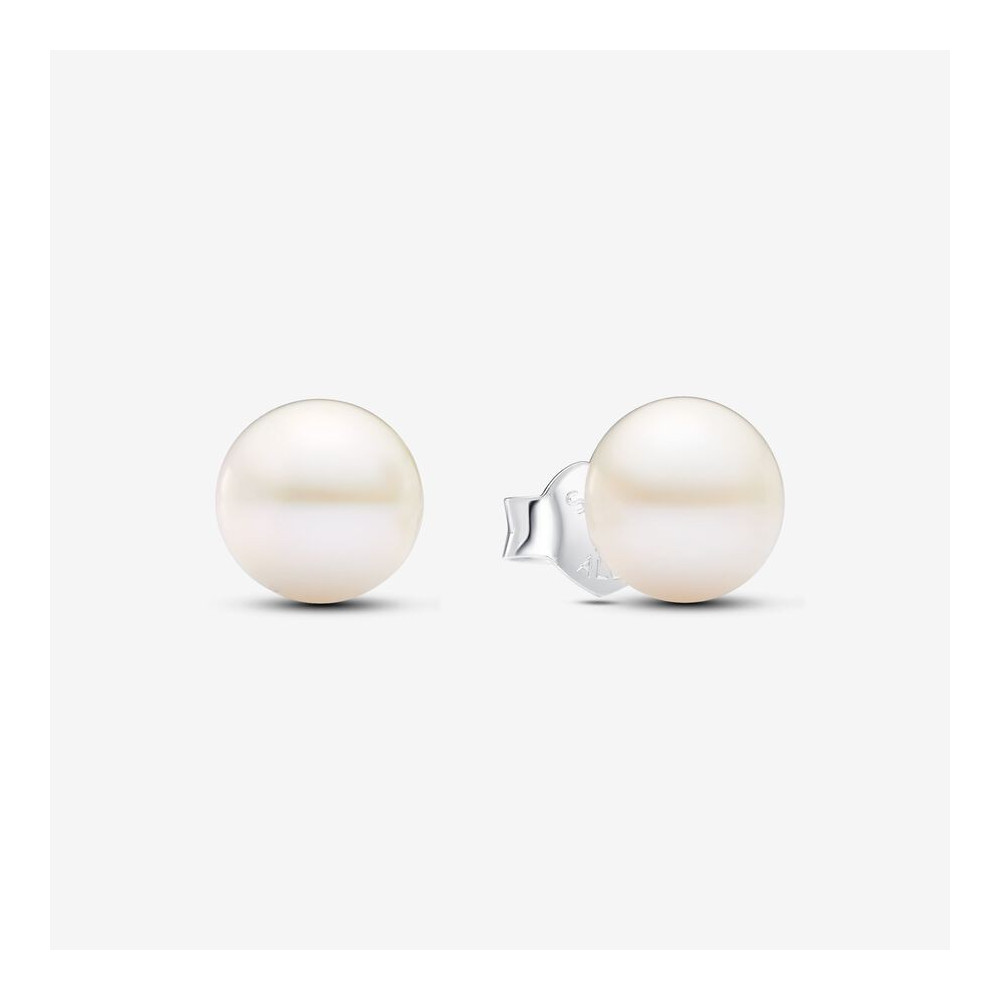Boucles d'oreilles Pandora, perles de culture d'eau douce de 7 mm, en argent 925/1000, 293169C01