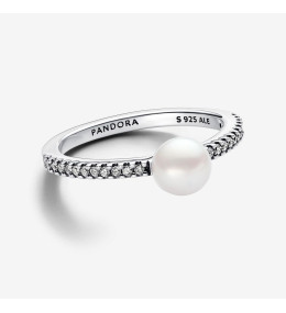 La Bague Pandora, pavé et perle de culture d'eau douce, en argent 925/1000, 193158C01