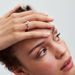 La Bague Pandora, perles de culture d'eau douce en duo, en argent 925/1000, 193147C01