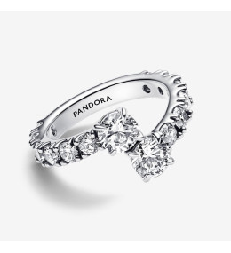 La Bague Pandora, scintillante superposée, en argent 925/1000, 193149C01