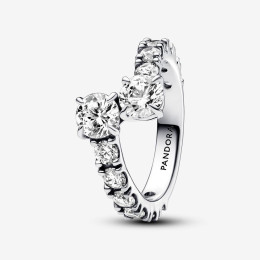 Bague Pandora, scintillante superposée, en argent 925/1000, 193149C01