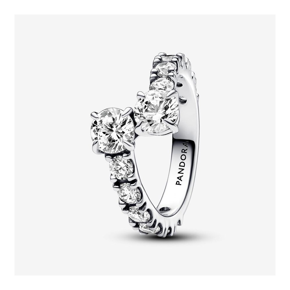 Bague Pandora, scintillante superposée, en argent 925/1000, 193149C01