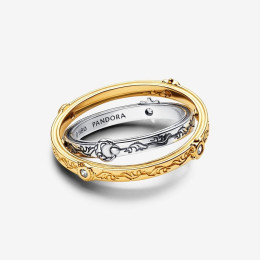 La Bague Pandora, Astrolabe tournante Game of Thrones, en argent 925/1000 et métal doré or jaune 585/1000, 163136C01
