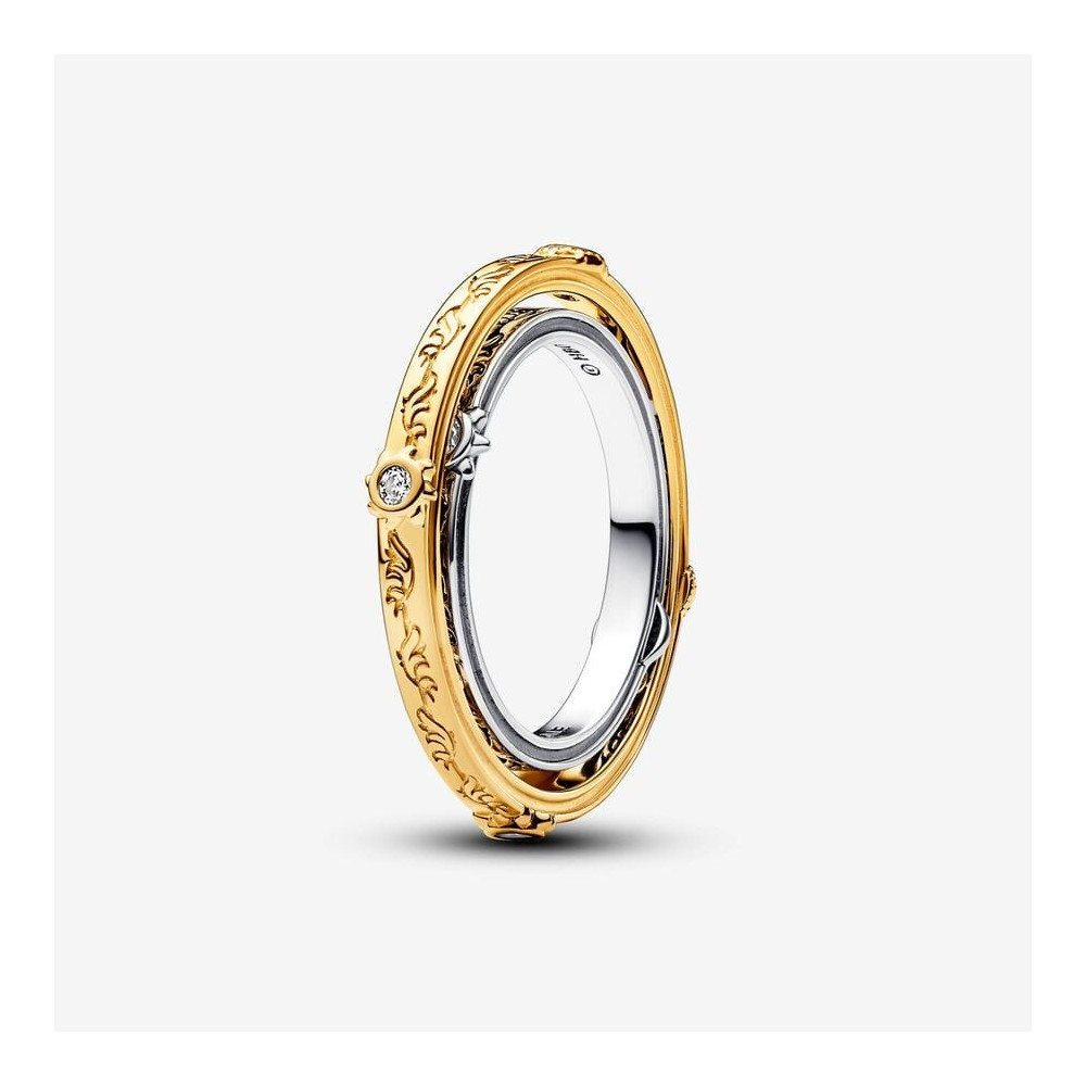 Bague Pandora, Astrolabe tournante Game of Thrones, en argent 925/1000 et métal doré or jaune 585/1000, 163136C01