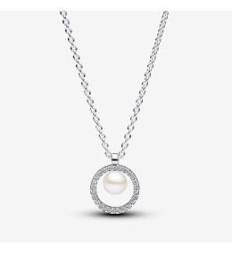 Collier Pandora Timeless, pavé avec perle de culture, en argent 925/1000, 393165C01-45