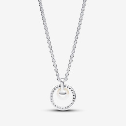 Le Collier Pandora Timeless, pavé avec perle de culture, en argent 925/1000, 393165C01-45