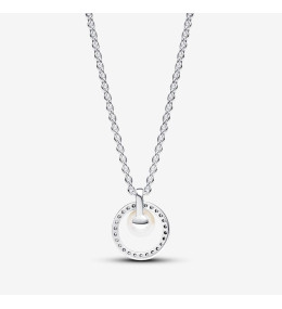 Le Collier Pandora Timeless, pavé avec perle de culture, en argent 925/1000, 393165C01-45