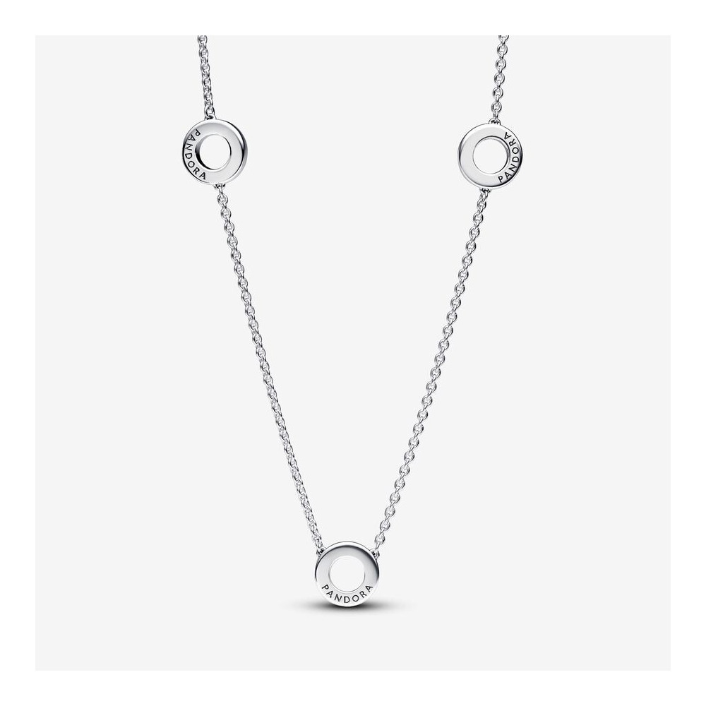 Collier Pandora Timeless, chaîne à cercles pavés, en argent 925/1000, 393162C01-50