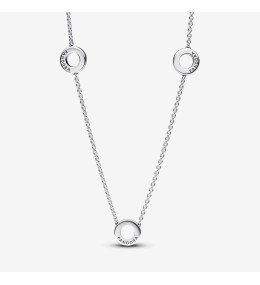 Collier Pandora Timeless, chaîne à cercles pavés, en argent 925/1000, 393162C01-50