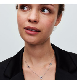Le Collier Pandora Timeless, chaîne à cercles pavés, en argent 925/1000, 393162C01-50