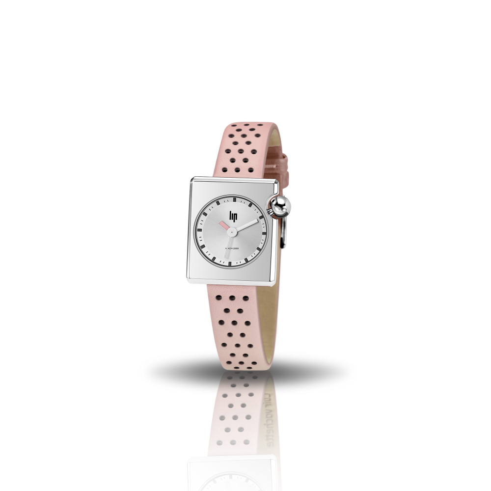 Montre Femme Lip Mach 2000 Mini Square, 30 X 28 mm, quartz, Ref 671182