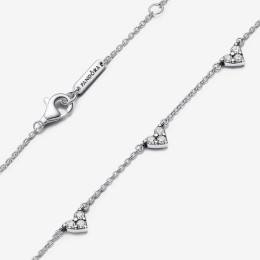 Le Collier Pandora Timeless, triple coeur étincelant, en argent 925/1000, 393160C01-45