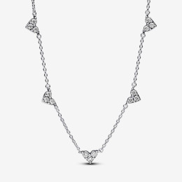 Collier Pandora Timeless, triple coeur étincelant, en argent 925/1000, 393160C01-45
